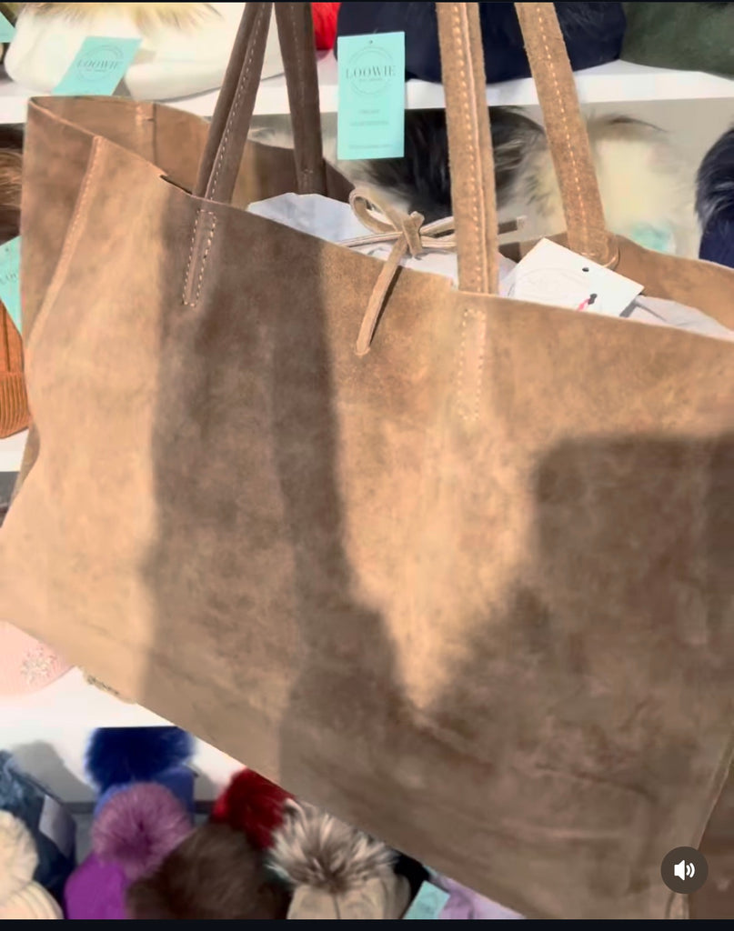Genuine suede tote – Wonnaful