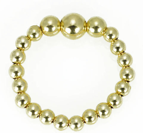 Multi size ball bead ring - gold filled