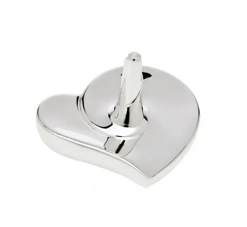 Silver heart ring holder