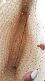 Moroccan straw clutch with leather