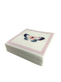 Linen-Feel Cocktail Napkins, Pink Butterfly