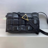 Leather Padded Woven Crossbody - classic