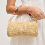 Stone strap - Straw Clutch
