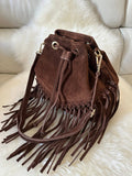SUEDE BUCKET - fringes