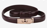 Lock leather belt - adjustable size small