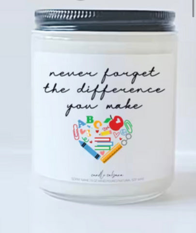 Teacher candle - never forget