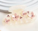 Flower butterfly hair clip