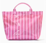 Coated Striped Malibu Tote Bag - 4 colors