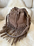 SUEDE BUCKET - fringes