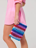 STRIPE ZIP POUCH