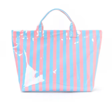 Coated Striped Malibu Tote Bag - 4 colors