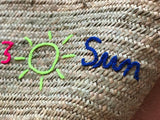 Customized simple moroccan straw basket