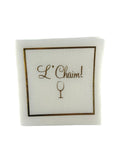 Linen-Feel Cocktail Napkins, L'Chaim
