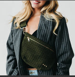 Faux suede woven sling