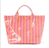 Coated Striped Malibu Tote Bag - 4 colors