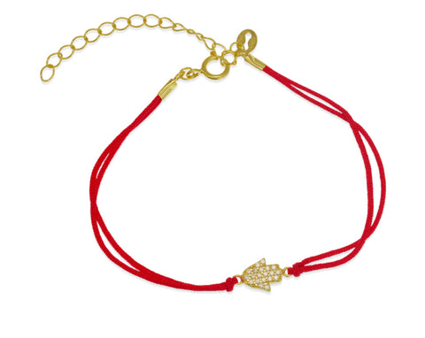 Hamsa red string bracelet