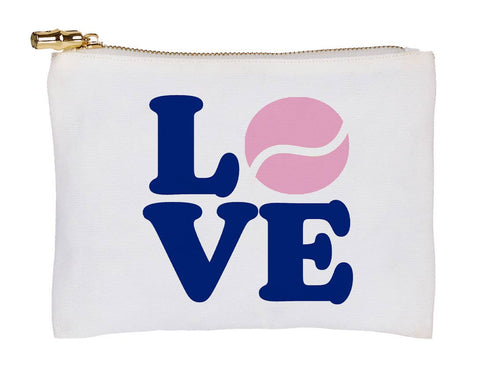 Flat Zip - LOVE (Navy)