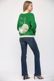 GOLF EMBROIDERED PATCH CARDIGAN