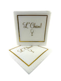 Linen-Feel Cocktail Napkins, L'Chaim