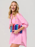 STRIPE ZIP POUCH