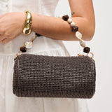 Stone strap - Straw Clutch