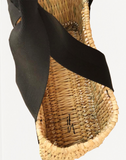 Summer wicker market classic basket with large strapes