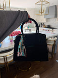 Medium top handle Suede tote