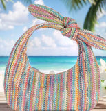 Top handle straw clutch