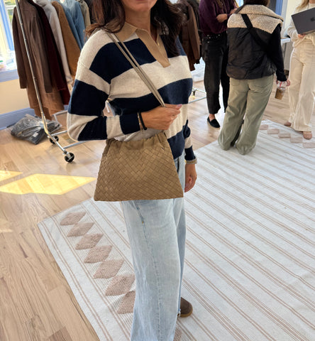 Suede dust bag taupe