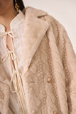 Oat faux fur cable jacket