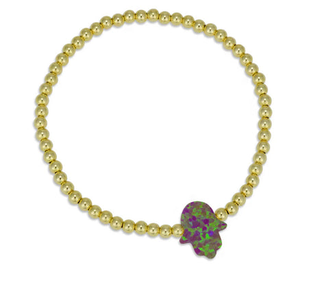 Opal hamsa 🪬 bracelet- Lavender