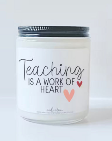 Teacher candle - work of heart