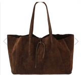 Genuine suede tote