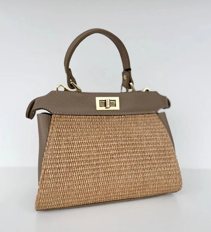 Rafia square clutch