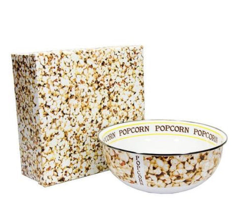 Enamelware popcorn bowl gift