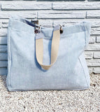 Large Terry solid beach bag