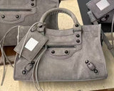 Small satchel leather bag