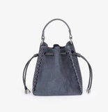 Faux suede slate crossbody