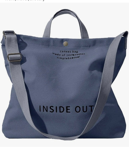 Canvas bag - crossbody inside out!
