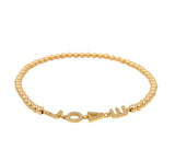 Love link cz gold filled bracelet