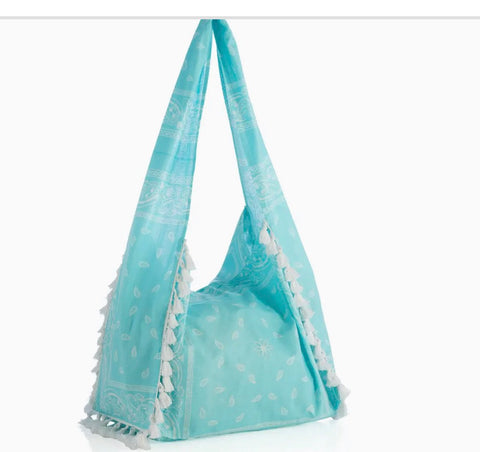 Turquoise Bandana hobo