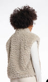Faux Sherpa vest jacket- oat