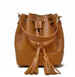 Leather bucket bag