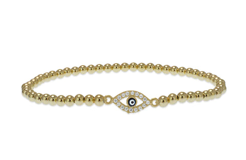 Evil eye gold filled bracelet