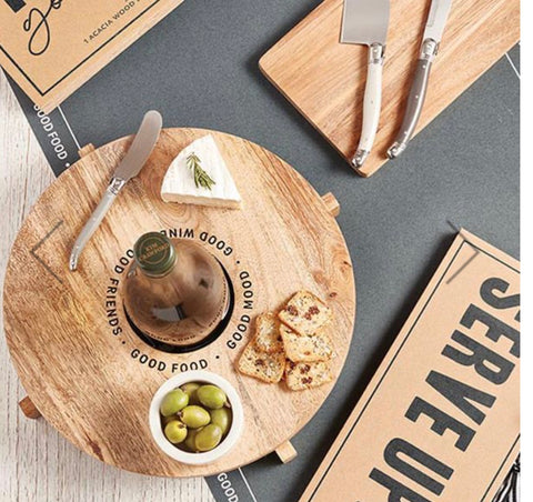 Wine holder charcuterie board