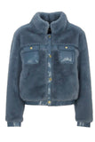 Faux fur jacket croc pocket  - medium