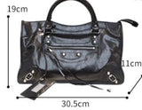 Small satchel leather bag