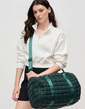 Quilted puffer nylon duffel