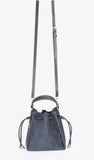 Faux suede slate crossbody