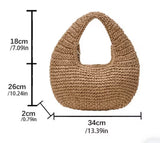 Classic straw clutch